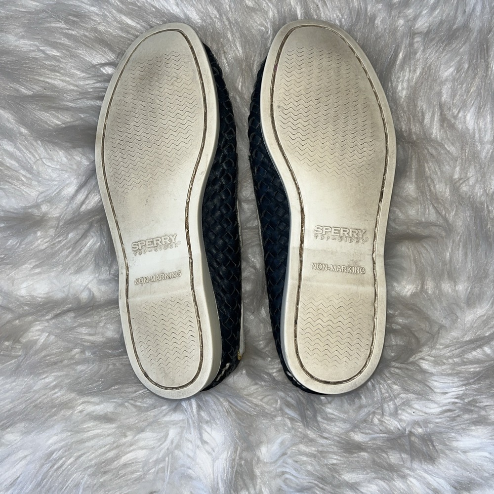 Sperry Top-Sider Blue White Leather Comfort Boat Shoes Women's Size 6.5M - Picture 14 of 14